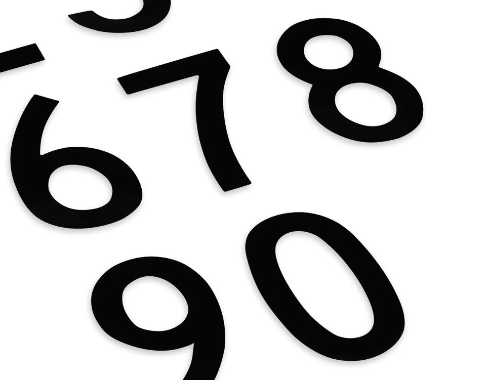 10" Number - per digit